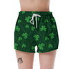 St. Patrick's Day Irish Leaf Print Women's Shorts-grizzshop