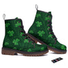 St. Patrick's Day Irish Leaf Print Work Boots-grizzshop