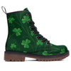 St. Patrick's Day Irish Leaf Print Work Boots-grizzshop