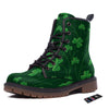 St. Patrick's Day Irish Leaf Print Work Boots-grizzshop