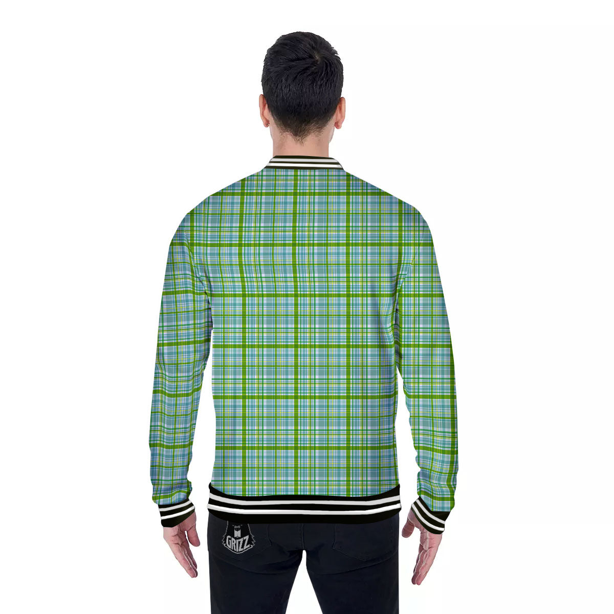 St. Patrick's Day Irish Plaid Print Baseball Jacket-grizzshop