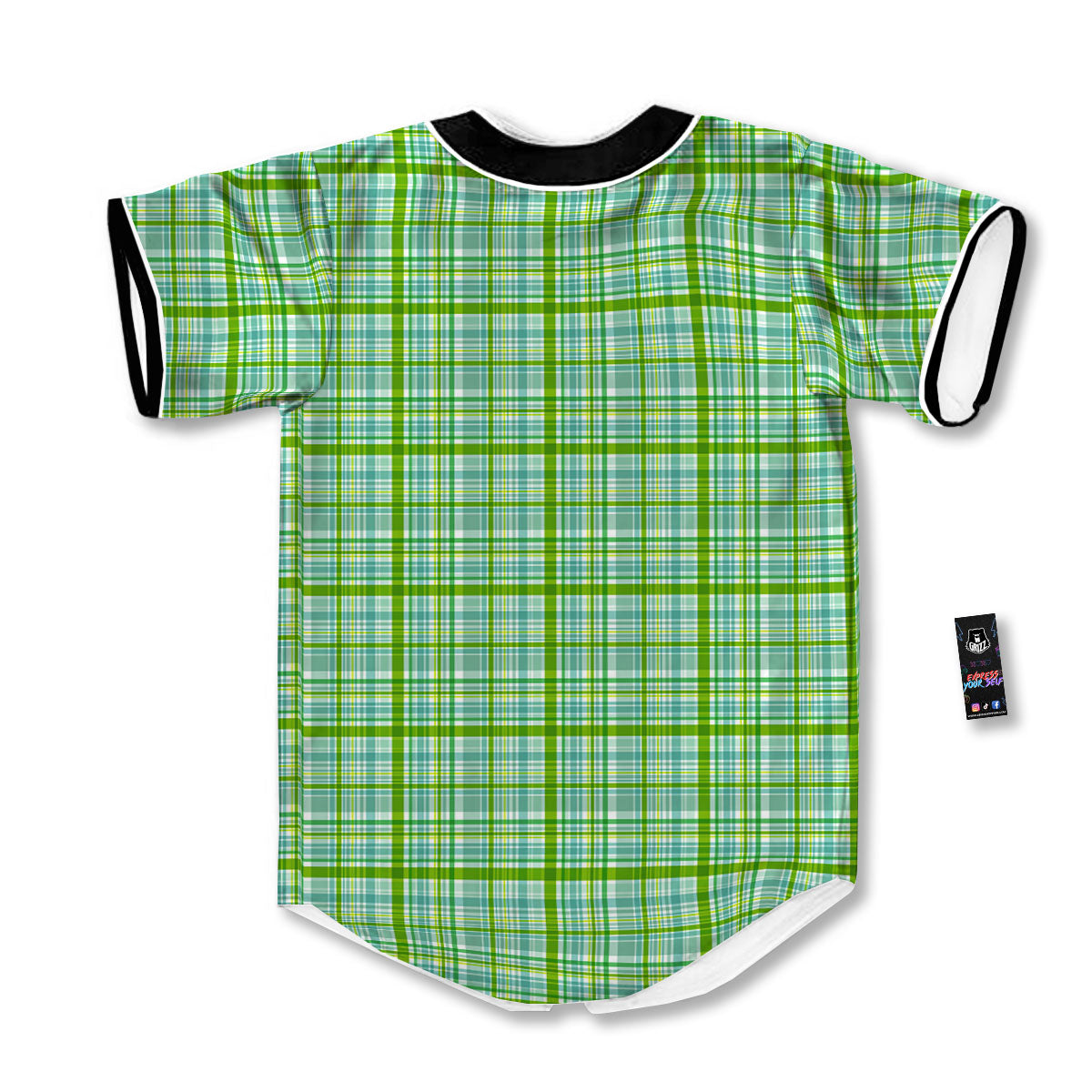 St. Patrick's Day Irish Plaid Print Baseball Jersey-grizzshop