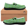 St. Patrick's Day Irish Plaid Print Black Loafers-grizzshop