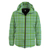 St. Patrick's Day Irish Plaid Print Down Jacket-grizzshop