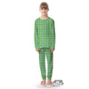 St. Patrick's Day Irish Plaid Print Kid's Pajamas-grizzshop