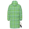 St. Patrick's Day Irish Plaid Print Long Down Jacket-grizzshop