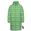 St. Patrick's Day Irish Plaid Print Long Down Jacket-grizzshop