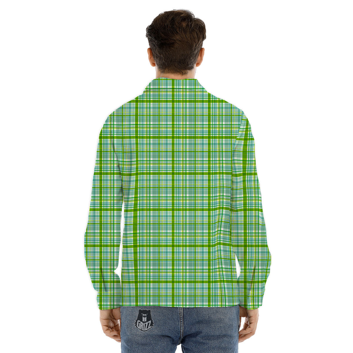 St. Patrick's Day Irish Plaid Print Men's Dress Shirts-grizzshop