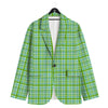 St. Patrick's Day Irish Plaid Print Men's Sport Coat-grizzshop