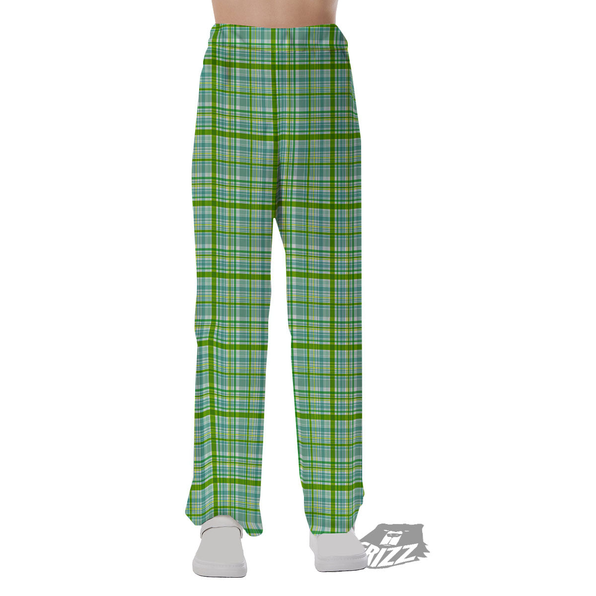 St. Patrick's Day Irish Plaid Print Pajama Pants-grizzshop