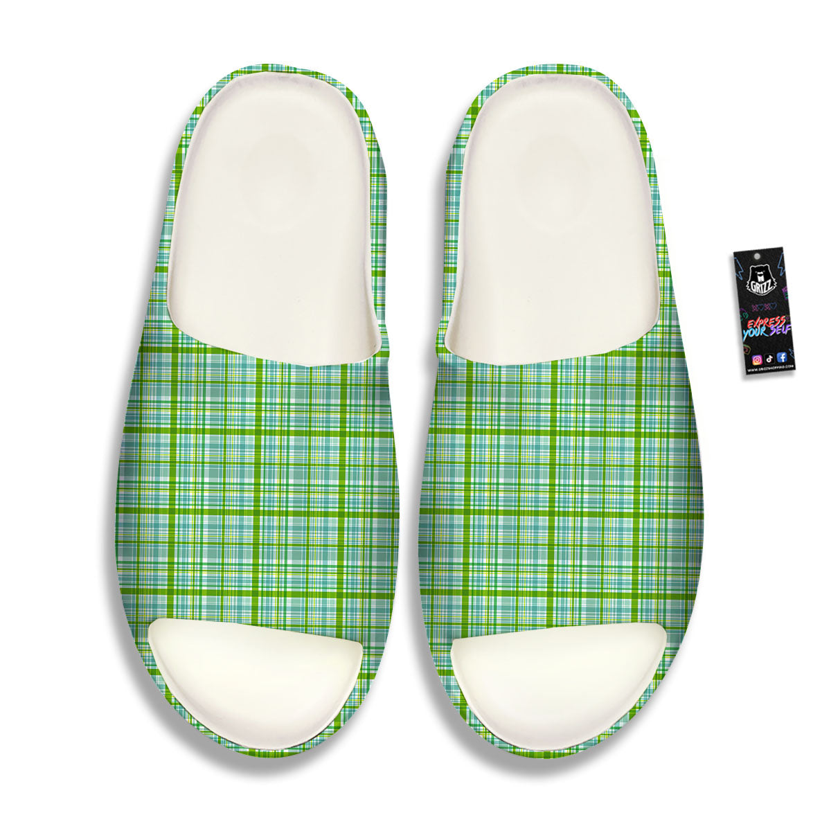 St. Patrick's Day Irish Plaid Print Sandals-grizzshop