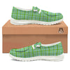 St. Patrick's Day Irish Plaid Print White Loafers-grizzshop