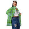 St. Patrick's Day Irish Plaid Print Women's Sherpa Jacket-grizzshop