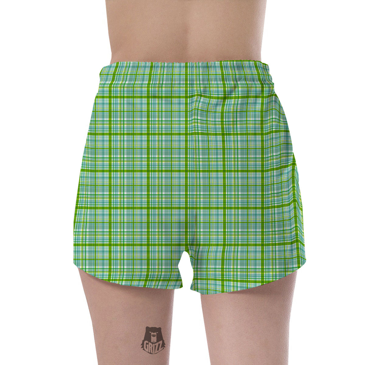 St. Patrick's Day Irish Plaid Print Women's Shorts-grizzshop