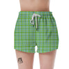 St. Patrick's Day Irish Plaid Print Women's Shorts-grizzshop