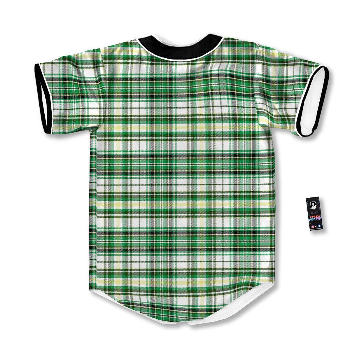 St. Patrick's Day Irish Tartan Print Baseball Jersey-grizzshop