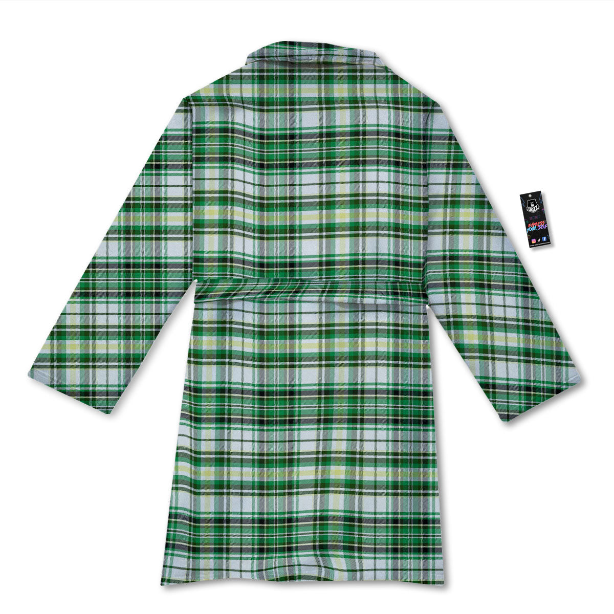 St. Patrick's Day Irish Tartan Print Bathrobe-grizzshop