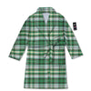 St. Patrick's Day Irish Tartan Print Bathrobe-grizzshop