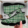 St. Patrick's Day Irish Tartan Print Black Basketball Shoes-grizzshop