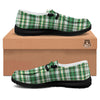 St. Patrick's Day Irish Tartan Print Black Loafers-grizzshop