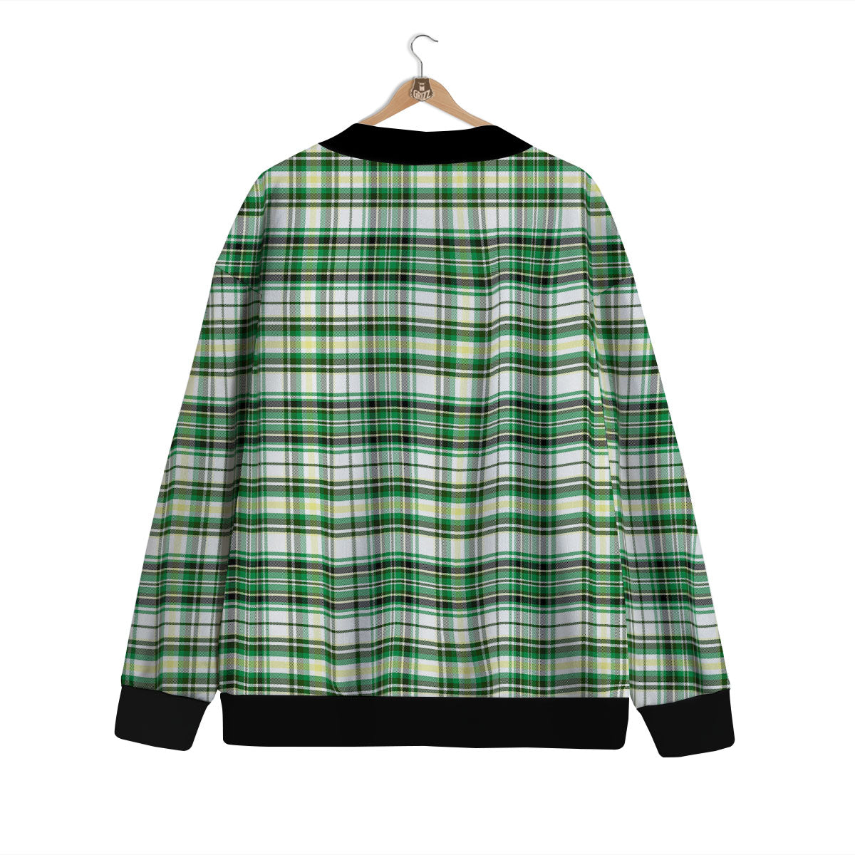 St. Patrick's Day Irish Tartan Print Cardigan-grizzshop