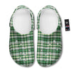 St. Patrick's Day Irish Tartan Print Clog-grizzshop