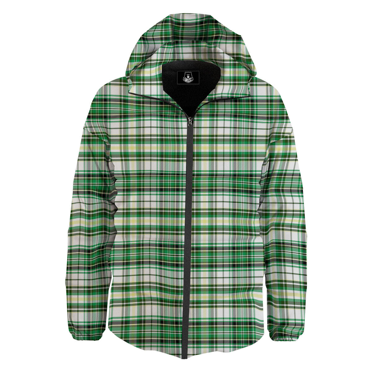 St. Patrick's Day Irish Tartan Print Down Jacket-grizzshop