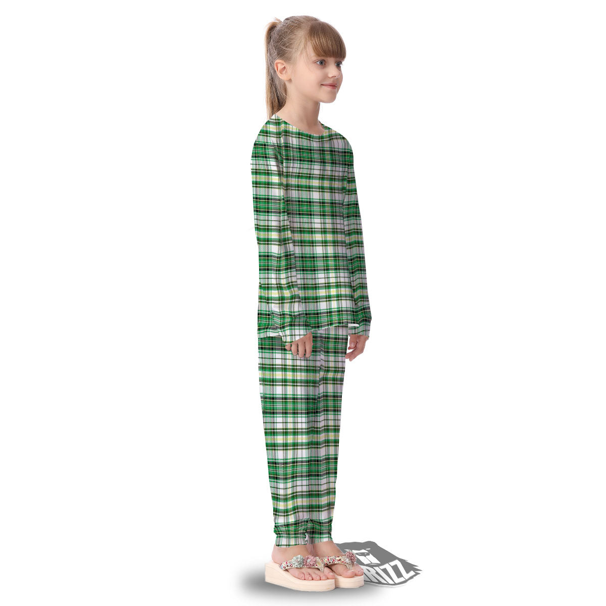 St. Patrick's Day Irish Tartan Print Kid's Pajamas-grizzshop