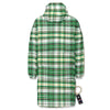 St. Patrick's Day Irish Tartan Print Long Down Jacket-grizzshop