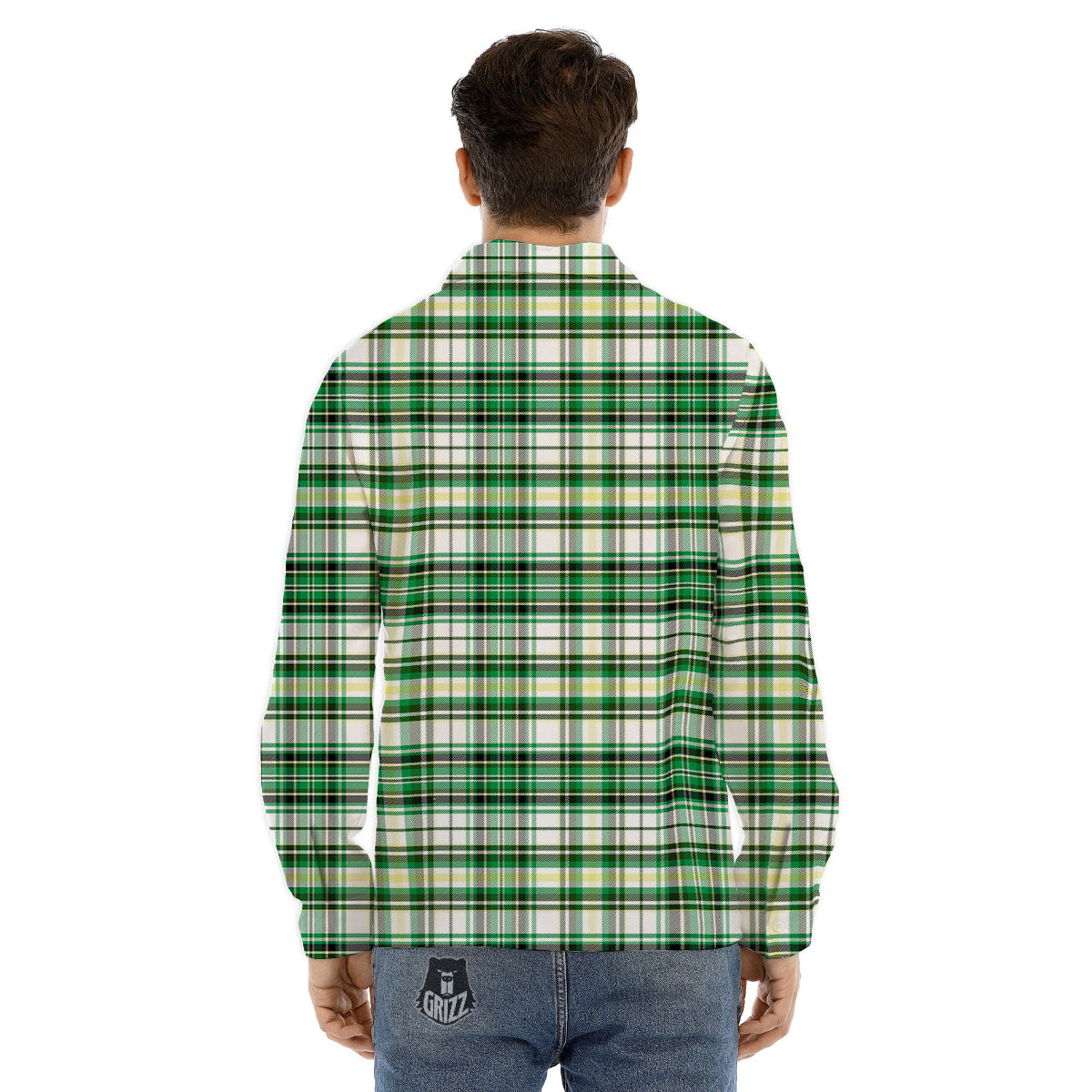 St. Patrick's Day Irish Tartan Print Men's Dress Shirts-grizzshop