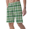 St. Patrick's Day Irish Tartan Print Men's Shorts-grizzshop