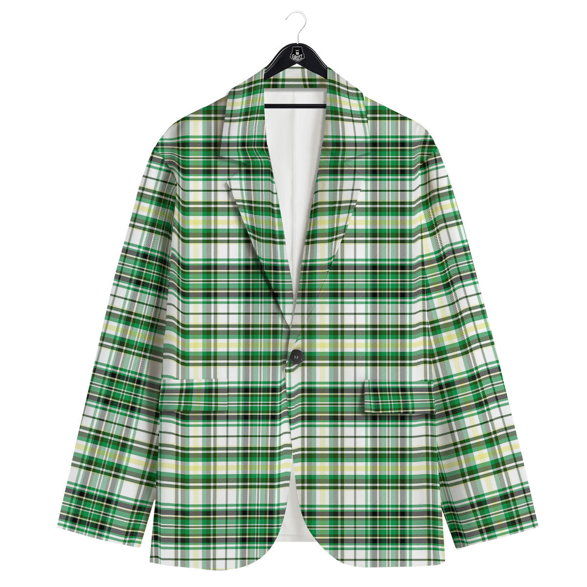 St. Patrick's Day Irish Tartan Print Men's Sport Coat-grizzshop