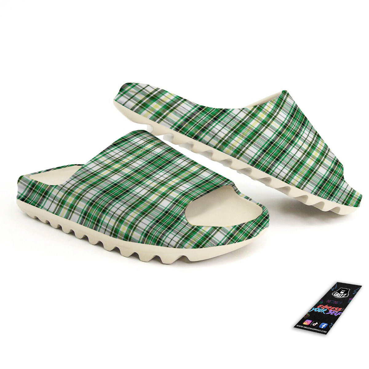 St. Patrick's Day Irish Tartan Print Sandals-grizzshop