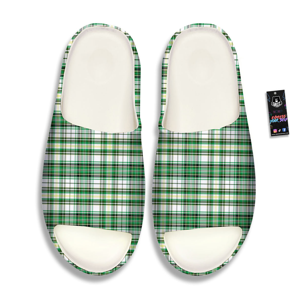 St. Patrick's Day Irish Tartan Print Sandals-grizzshop