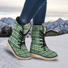 St. Patrick's Day Irish Tartan Print Snow Boots-grizzshop