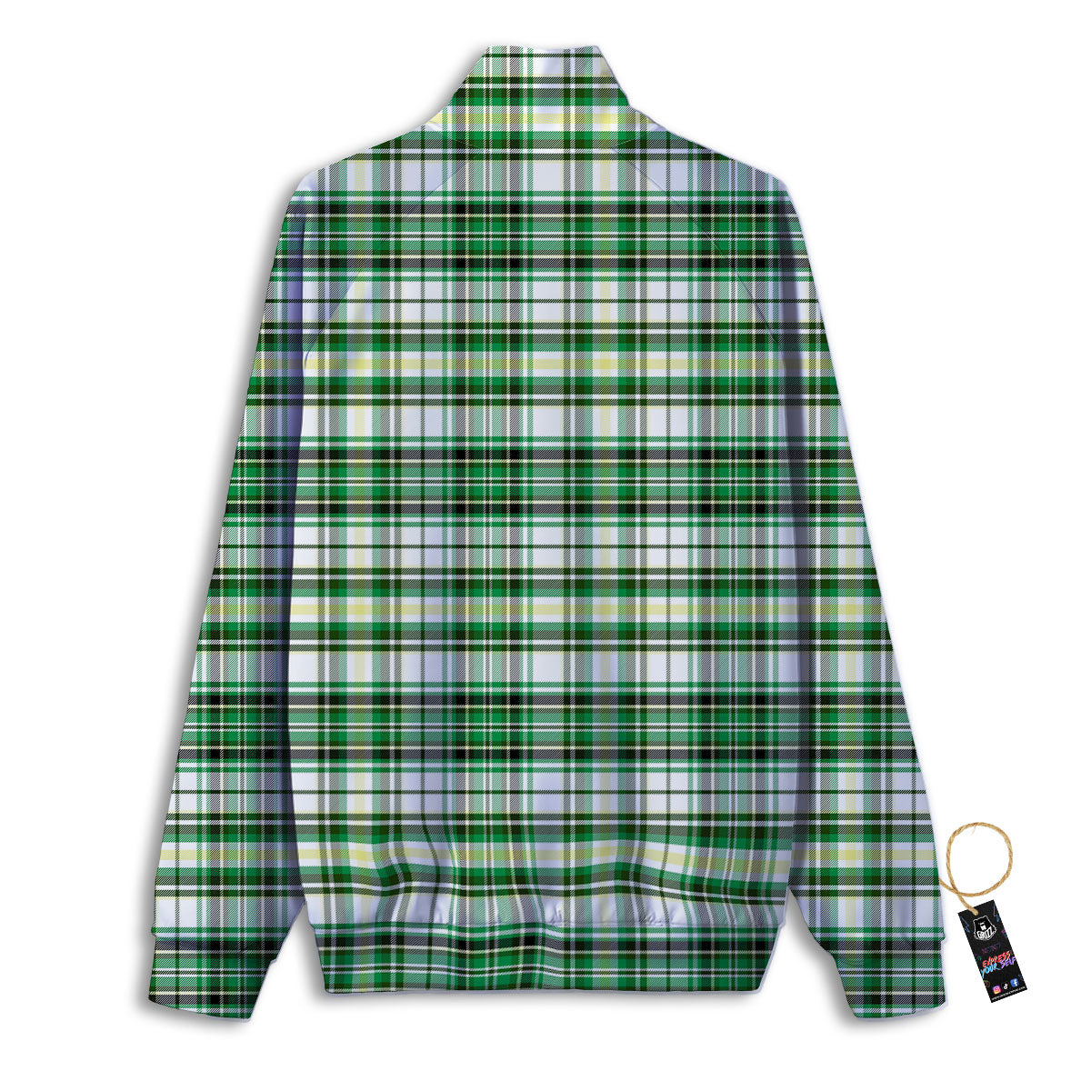 St. Patrick's Day Irish Tartan Print Track Jacket-grizzshop