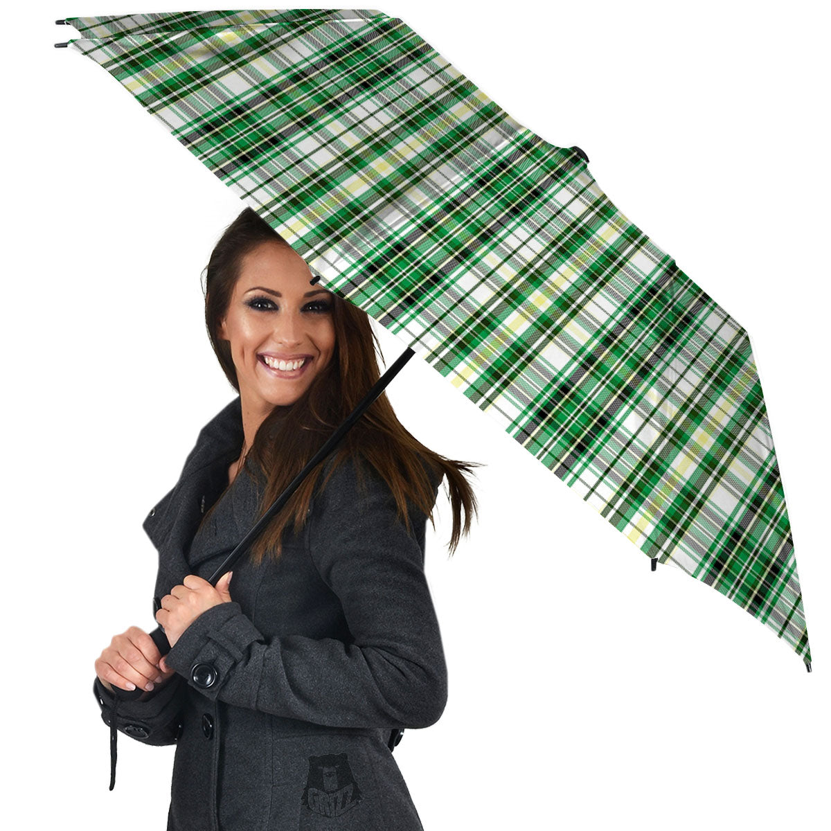 St. Patrick's Day Irish Tartan Print Umbrella-grizzshop