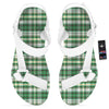 St. Patrick's Day Irish Tartan Print White Open Toe Sandals-grizzshop