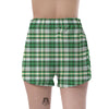 St. Patrick's Day Irish Tartan Print Women's Shorts-grizzshop