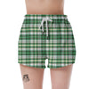 St. Patrick's Day Irish Tartan Print Women's Shorts-grizzshop