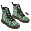 St. Patrick's Day Irish Tartan Print Work Boots-grizzshop