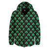 St. Patrick's Day Pixel Clover Print Pattern Down Jacket-grizzshop