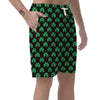 St. Patrick's Day Pixel Clover Print Pattern Men's Shorts-grizzshop