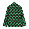 St. Patrick's Day Pixel Clover Print Pattern Men's Sport Coat-grizzshop