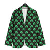 St. Patrick's Day Pixel Clover Print Pattern Men's Sport Coat-grizzshop