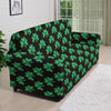 St. Patrick's Day Pixel Clover Print Pattern Sofa Cover-grizzshop