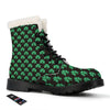 St. Patrick's Day Pixel Clover Print Pattern Winter Boots-grizzshop