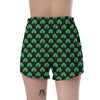 St. Patrick's Day Pixel Clover Print Pattern Women's Shorts-grizzshop