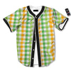 St. Patrick's Day Plaid Print Baseball Jersey-grizzshop