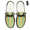 St. Patrick's Day Plaid Print Black Loafers-grizzshop